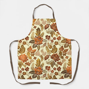 Heritage Kupfer Warm Gold Blumen Design Schürze