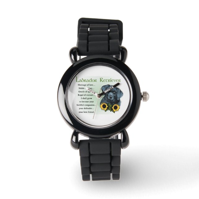 Heritage Labrador Retreiver Welpengeschenke Armbanduhr (Vorderseite)