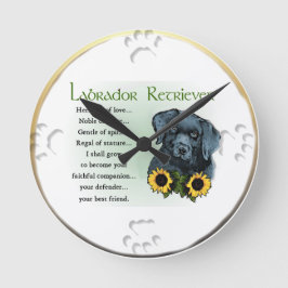 Heritage Labrador Retreiver Welpengeschenke Runde Wanduhr