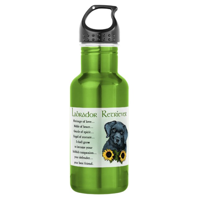 Heritage Labrador Retreiver Welpengeschenke Trinkflasche (Vorderseite)