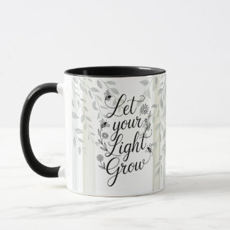 Heritage Lass Dein Licht Wachsen Botanisches Zitat Tasse