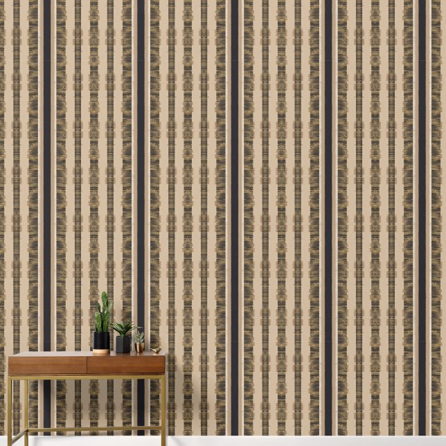 Heritage Luxe (Schwarz & Sand) Luxus Tapete (Hausflur)