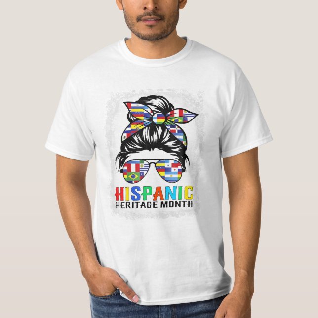 Heritage Month Flags Messy T-Shirt (Vorderseite)