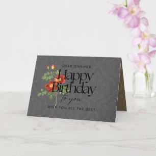 Heritage Primrose Elegante Custom Birthday Card Karte