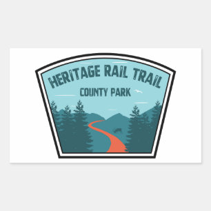 Heritage Rail Trail Landkreis Park Rechteckiger Aufkleber