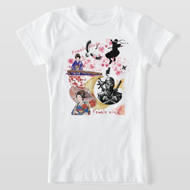 Heritage Stealth: Vintage Kunoichi Graphic Tee (Ablage )