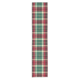 Heritage Tartan Table Runner – Red & Green Plaid Kurzer Tischläufer