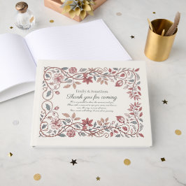 Heritage Victorian Botanical Terracotta Fall Leaf Gästebuch