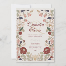 Heritage William Morris Inspired Wedding Botanical Einladung