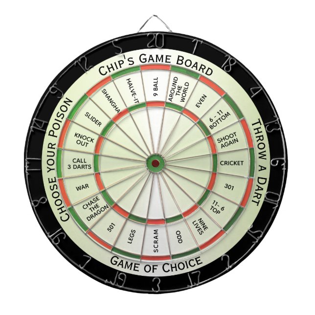 Herkömmliche Farbkombo-Persönliche Regelung Dartscheibe (vorne)