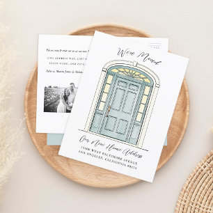 Herkömmliche koloniale Türillustrierung Ankündigungspostkarte