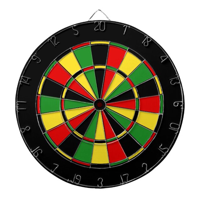Herkömmliches Rasta-Dartboard Dartscheibe (vorne)