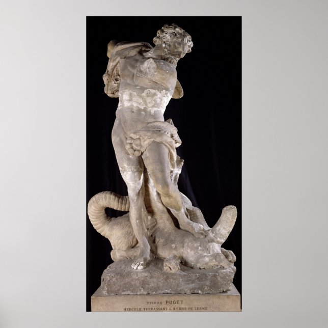 Herkules Bekämpft die Hydra von Lernaean Poster (Vorne)