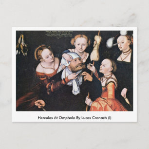 Herkules in Omphale von Lucas Cranach (I) Postkarte