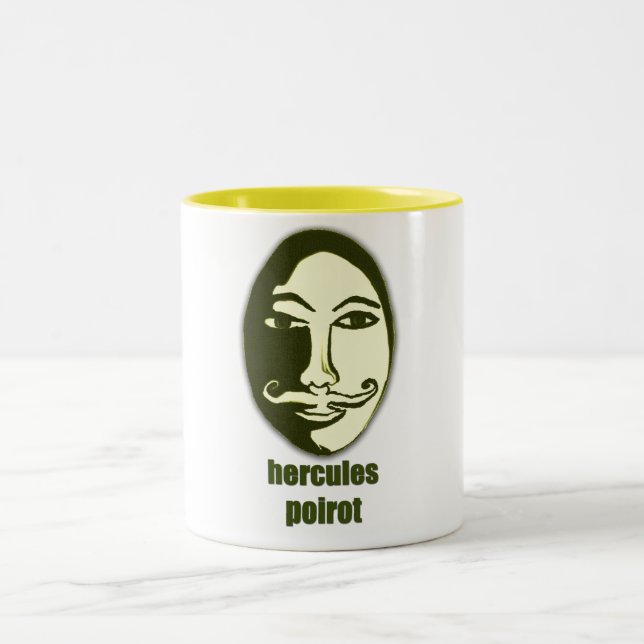 Herkules Poirot Zweifarbige Tasse (Mittel)