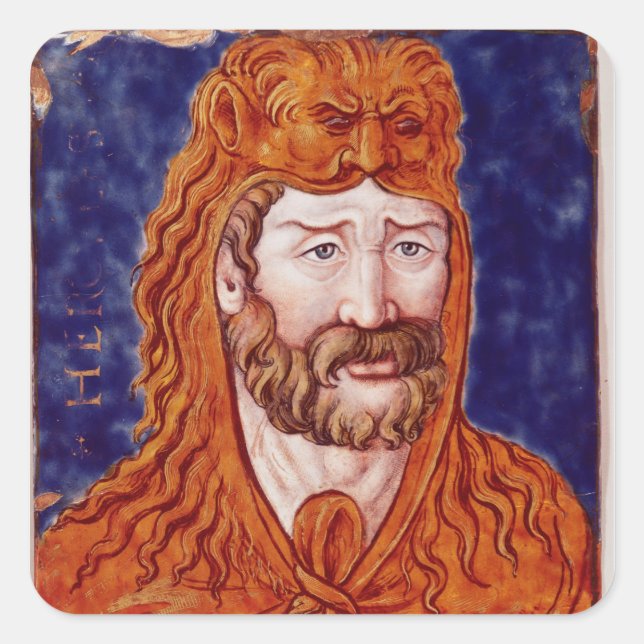 Herkules Quadratischer Aufkleber (Vorderseite)
