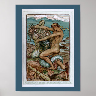 Herkules und der alte Mann des Meeres Poster