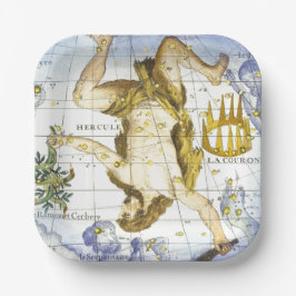 Herkules und Die Vintage Himmelskarte der Krone Pappteller