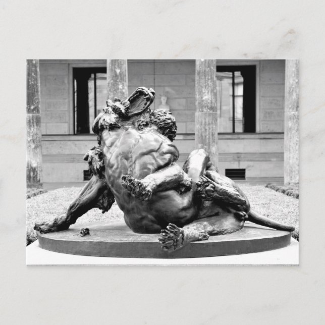 Herkules und Nemean Lion Postkarte (Vorderseite)