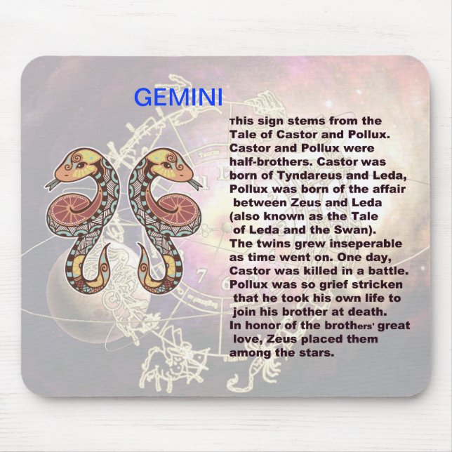 Herkunft Gemini Mousepad (Vorne)