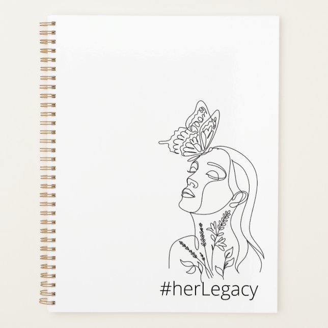 HerLegacy Minimalist Butterfly Empowering woman Planer (Vorderseite)