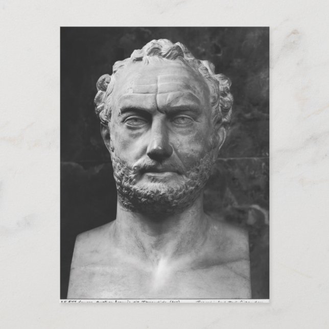 Herm eines Mannes, der Thukydides sein soll Postkarte (Vorderseite)