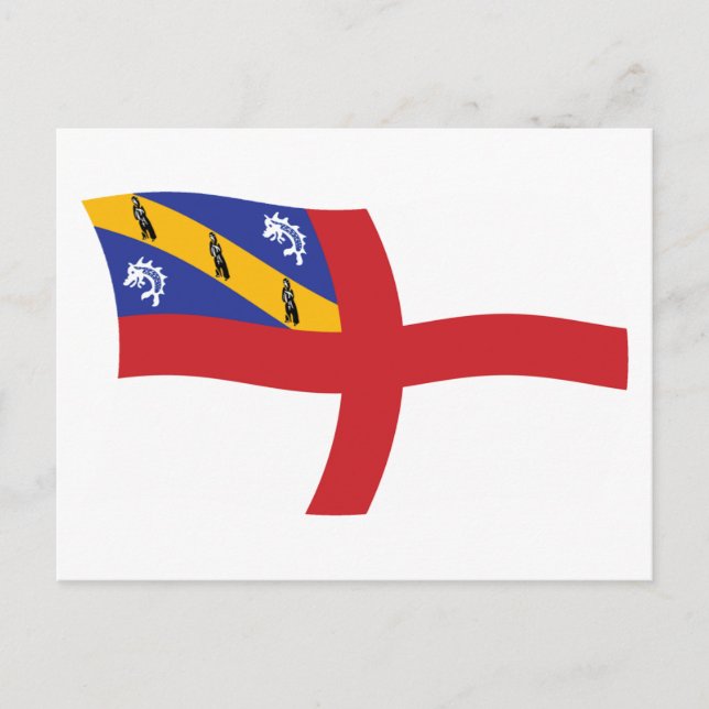 Herm-Flag-Pfosten-Ansichtskarte Postkarte (Vorderseite)