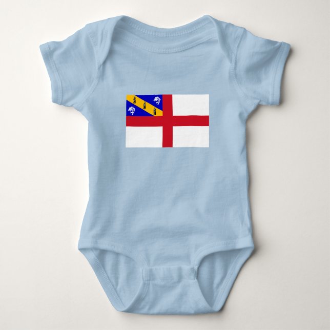 Herm-Flagge Baby Strampler (Vorderseite)