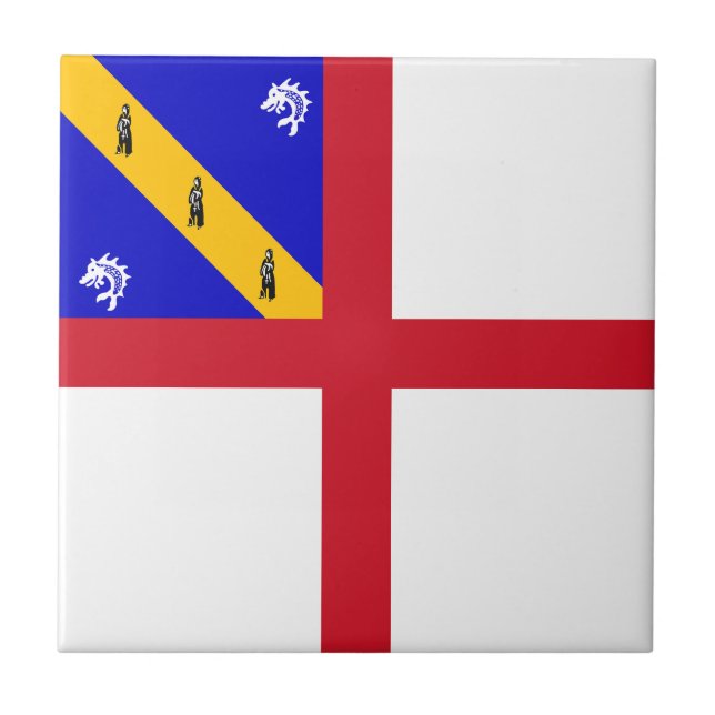 Herm-Flagge Fliese (Vorderseite)