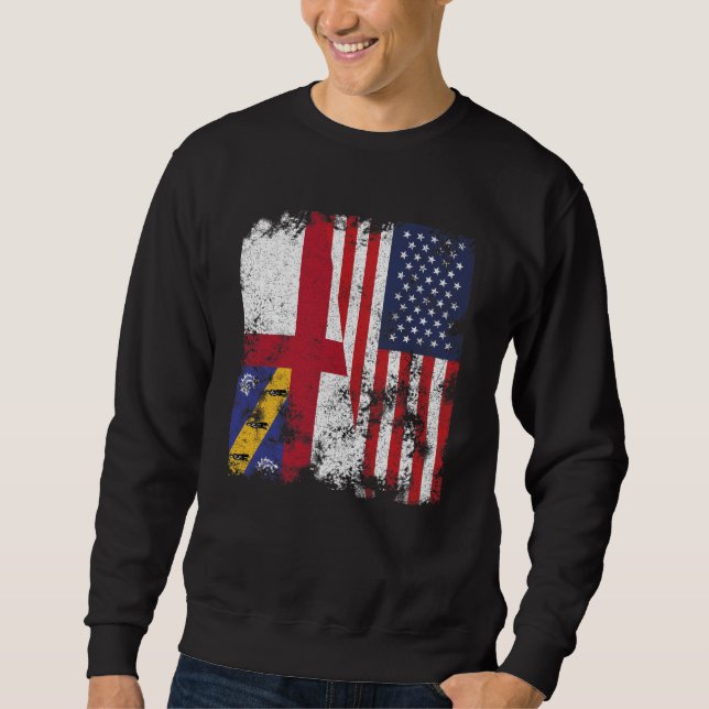 Herm USA Flag - Half Amerikaner Sweatshirt (Vorderseite)