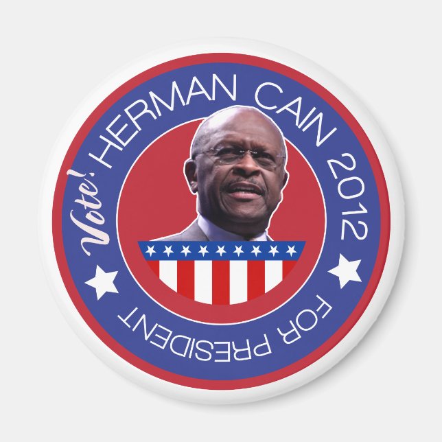 Herman Cain für US-Präsident 2012 Magnet (Vorne)