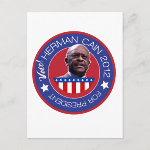 Herman Cain für US-Präsident 2012 Postkarte