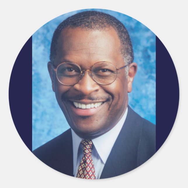 Herman Cain Runder Aufkleber (Vorderseite)