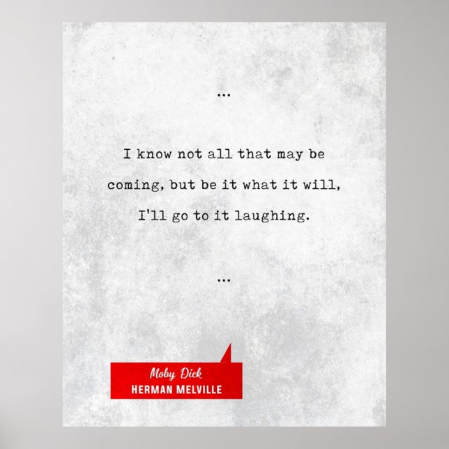 Herman Melville Quotes Moby Dick Literary Quot Poster (Vorne)