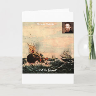 Herman Melville Ruf mich Ishmael Zitat Karte
