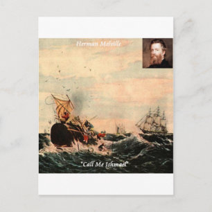 Herman Melville Ruf Mich Ishmael Zitat Postkarte