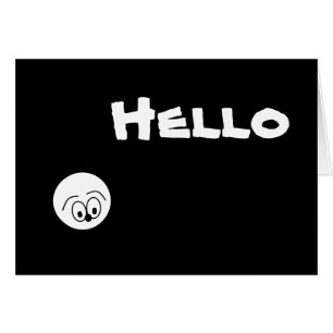 Herman sagt "HELLO" Black & White Grußkarte
