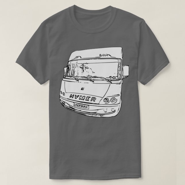 Herman the Hymer Motorhome Front Ink T-Shirt (Design vorne)