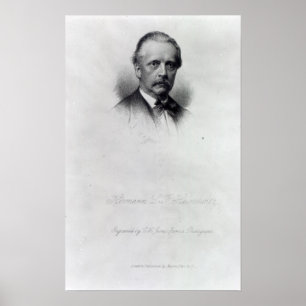 Hermann von Helmholtz, graviert von C.H Jeens Poster
