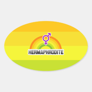 HERMAPHRODITE RAINBOW OVALER AUFKLEBER