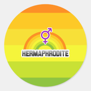 HERMAPHRODITE RAINBOW RUNDER AUFKLEBER