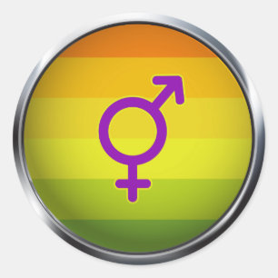 Hermaphrodite Runder Aufkleber