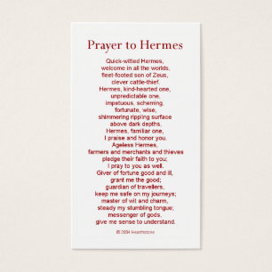 Hermes-Gebets-Karte