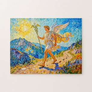 Hermes mit geflügeltem Stab und Sandalen beim Gehe Puzzle