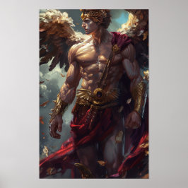 Hermes Mythology Poster mit furchterregendem Ausdr