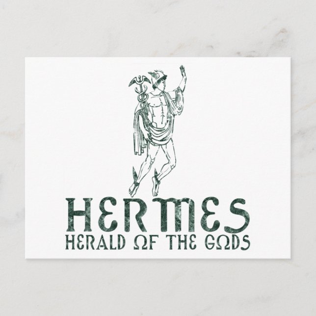 Hermes Postkarte (Vorderseite)