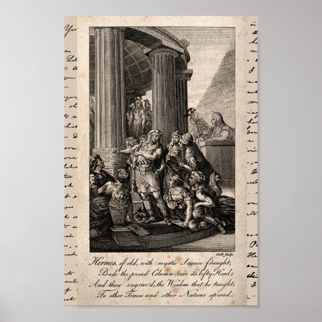 Hermes Trismegistos Illustration Poster (Vorne)