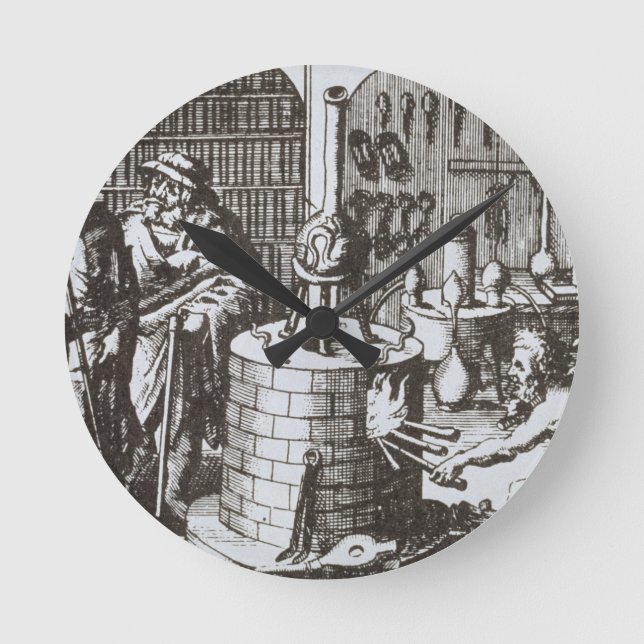 Hermetic Philosophen und Alchemist, von "Muse Runde Wanduhr (Vorderseite)