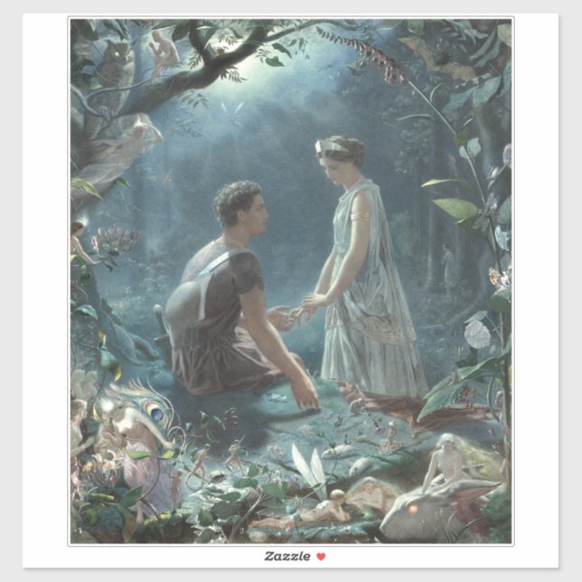 Hermia Lysander & Feen Sommernachtstraum Aufkleber (Blatt)