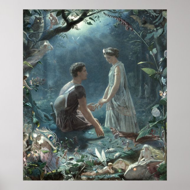 Hermia Lysander & Feen Sommernachtstraum Poster (Vorne)